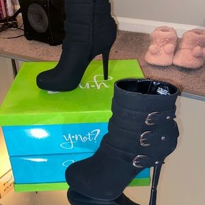 Black heels with straps